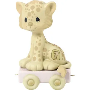 Birthday Train Age 7 Wishing You Grr-Eatness Bisque Porcelain Figurine Decorative Mirror,Home Decor Mirror