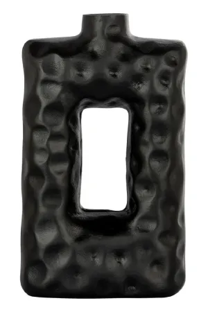 Black Aluminium Rustic Vase | OROA Alain Vase,Glass Vase