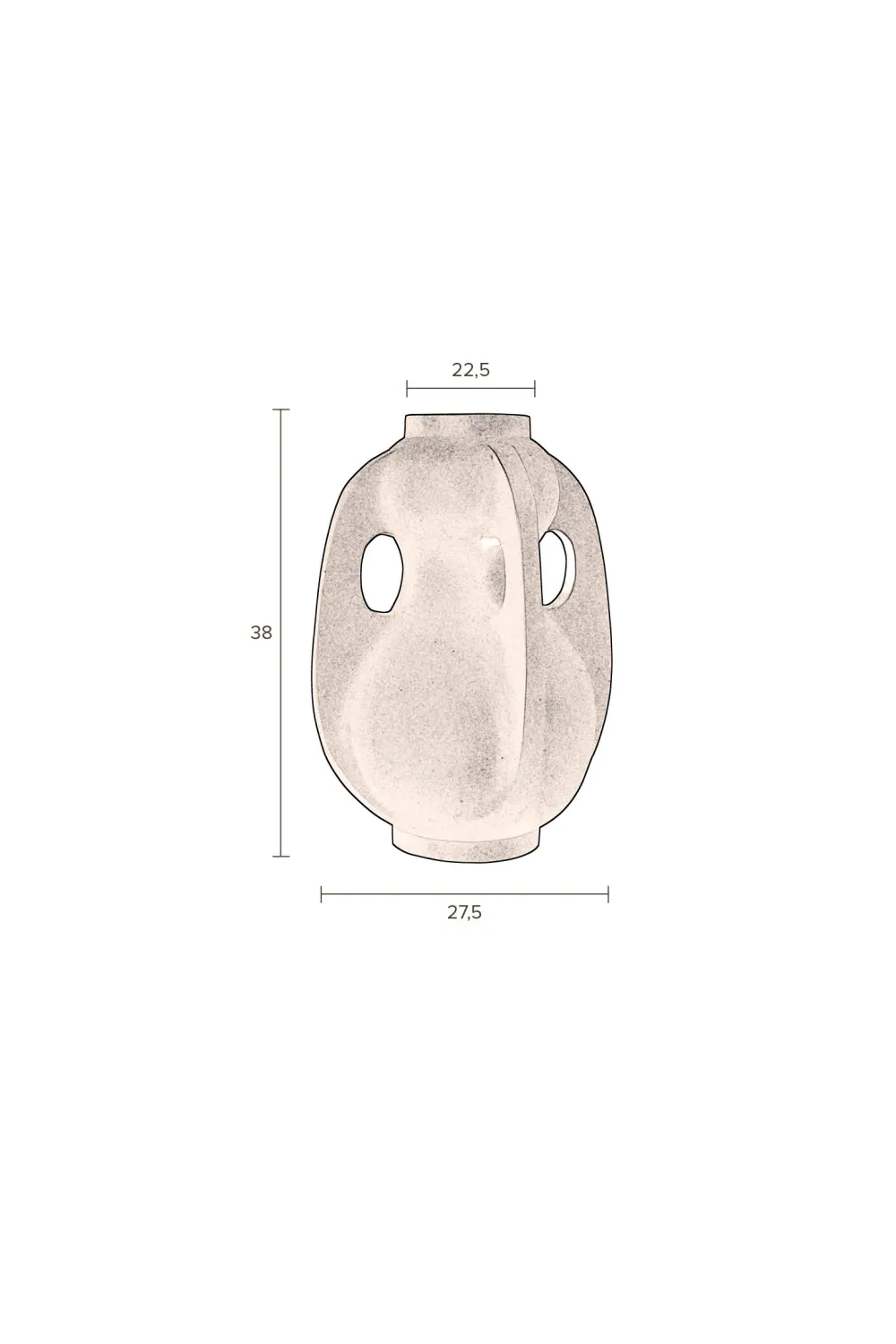 Black Aluminum Vase L | Dutchbone Thiago