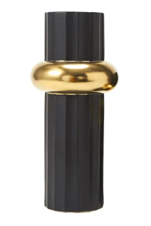 Black & Gold Gilt Ceramic Vase  L | Liang & Eimil Richmond I Vase,Glass Vase