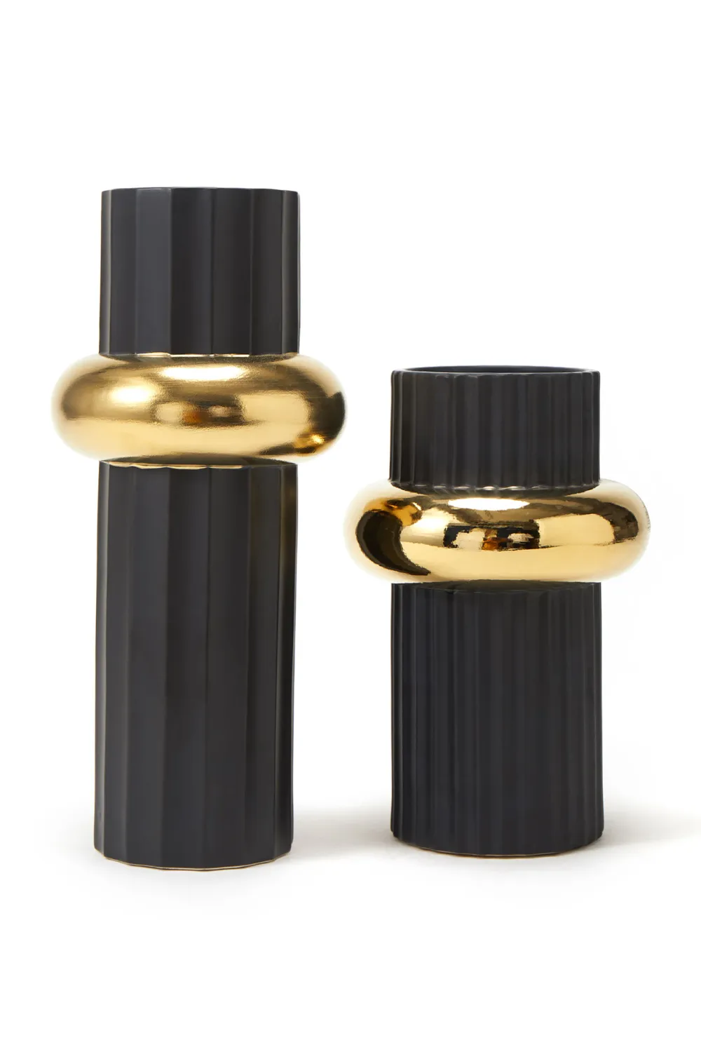 Black & Gold Gilt Ceramic Vase  L | Liang & Eimil Richmond I
