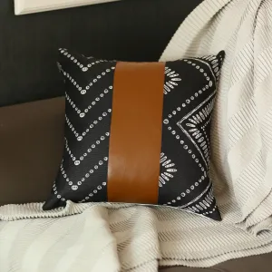 Black & White Faux Leather Pillow Cover storage cart, utility cart