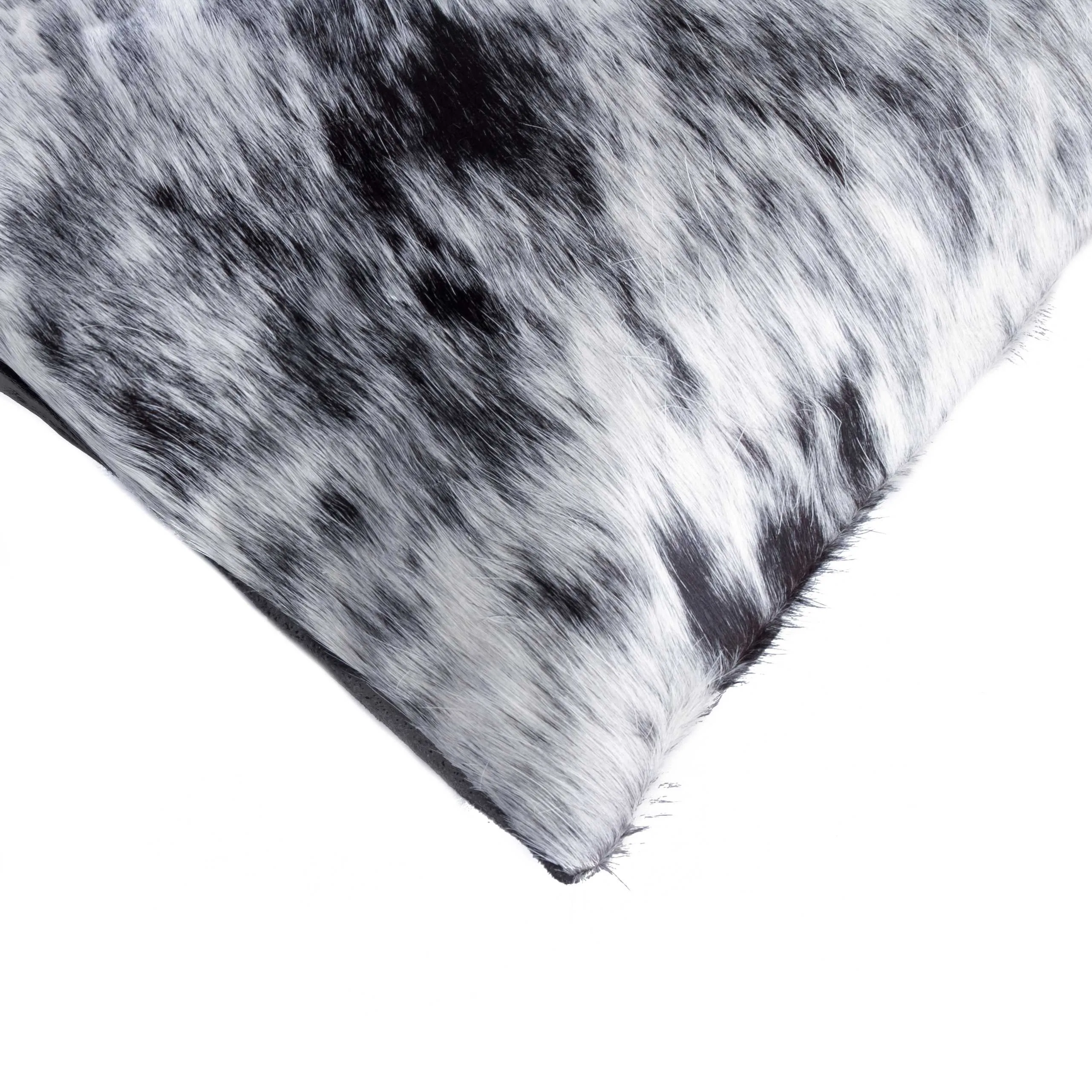Black & White Salt Pepper Cowhide Pillow Set