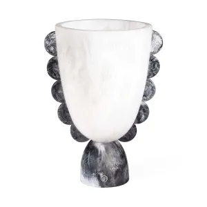 Black & White Scalloped Jar | Jonathan Adler Mustique Vase,Glass Vase