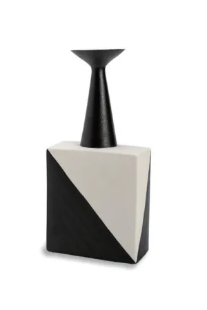 Black And White Ceramic Cubist Vase | Liang & Eimil Pica II Vase,Glass Vase