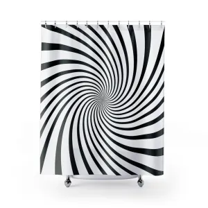 Black and White Shower Curtain | Retro Fabric Bath Curtain Lighting,Home Lighting