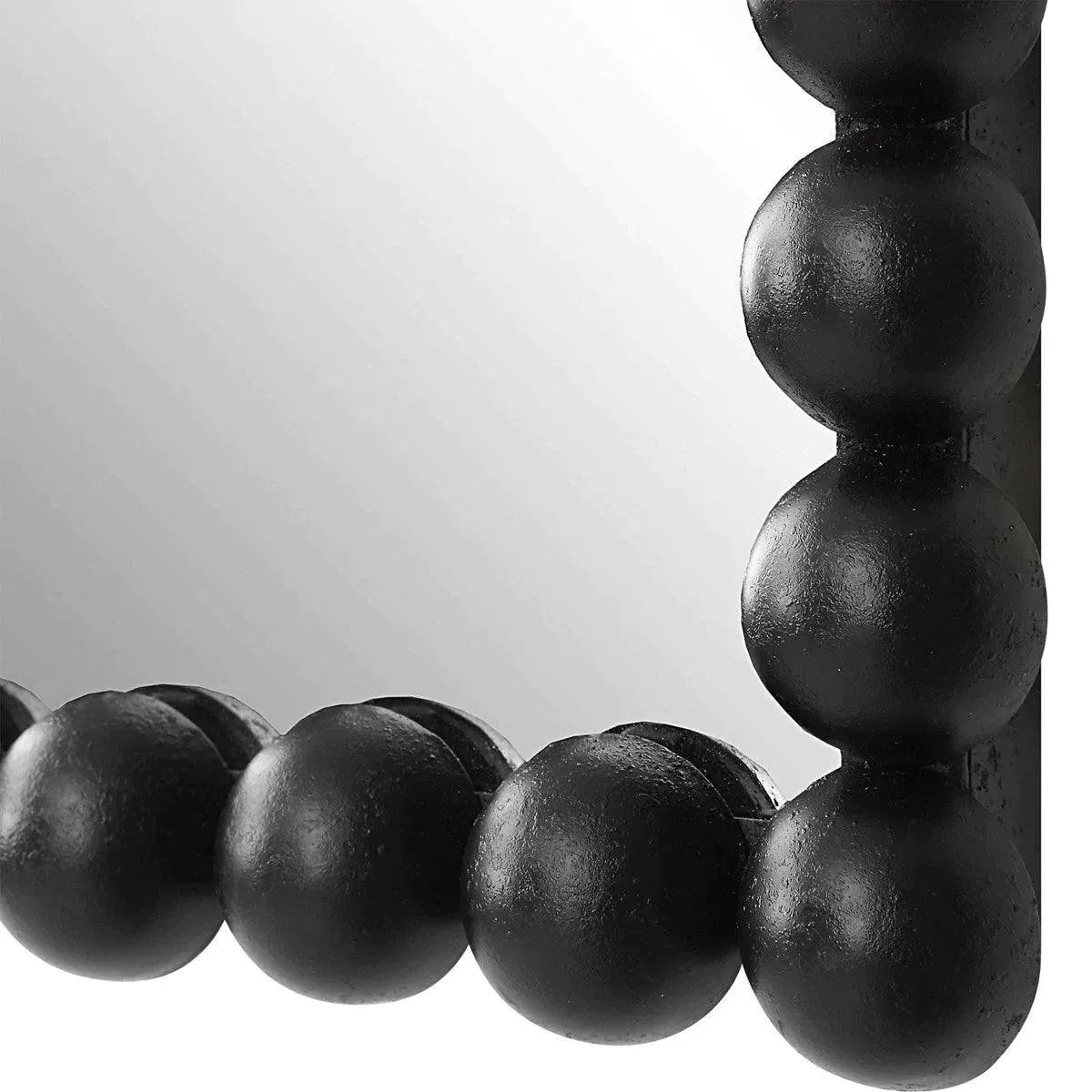 Black Beaded Framed Wall Mirror