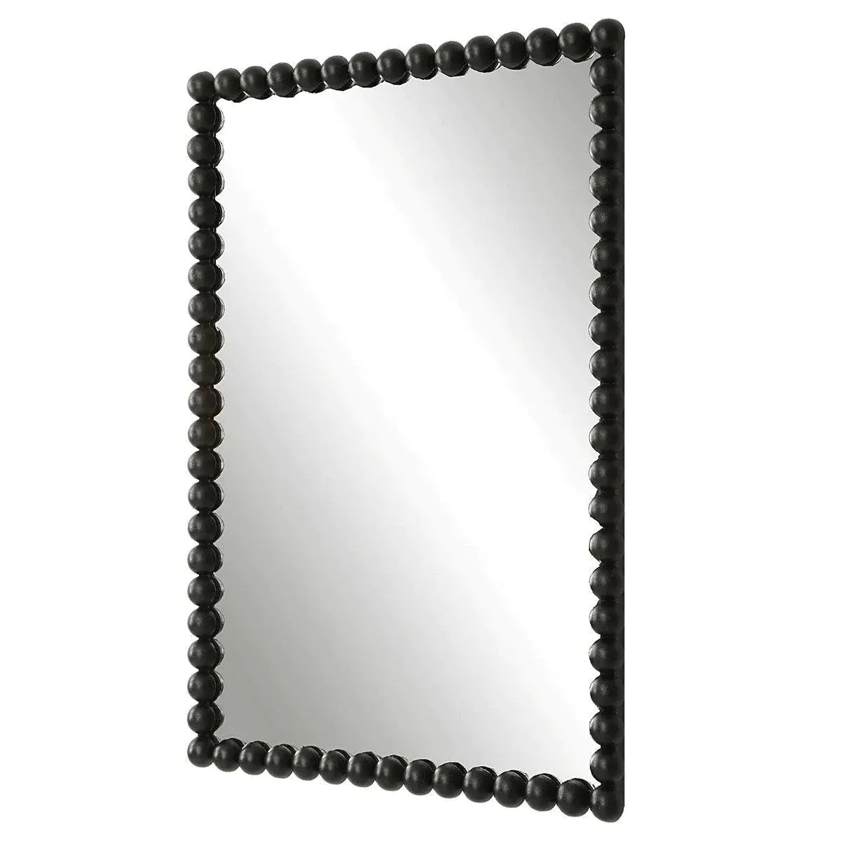 Black Beaded Framed Wall Mirror