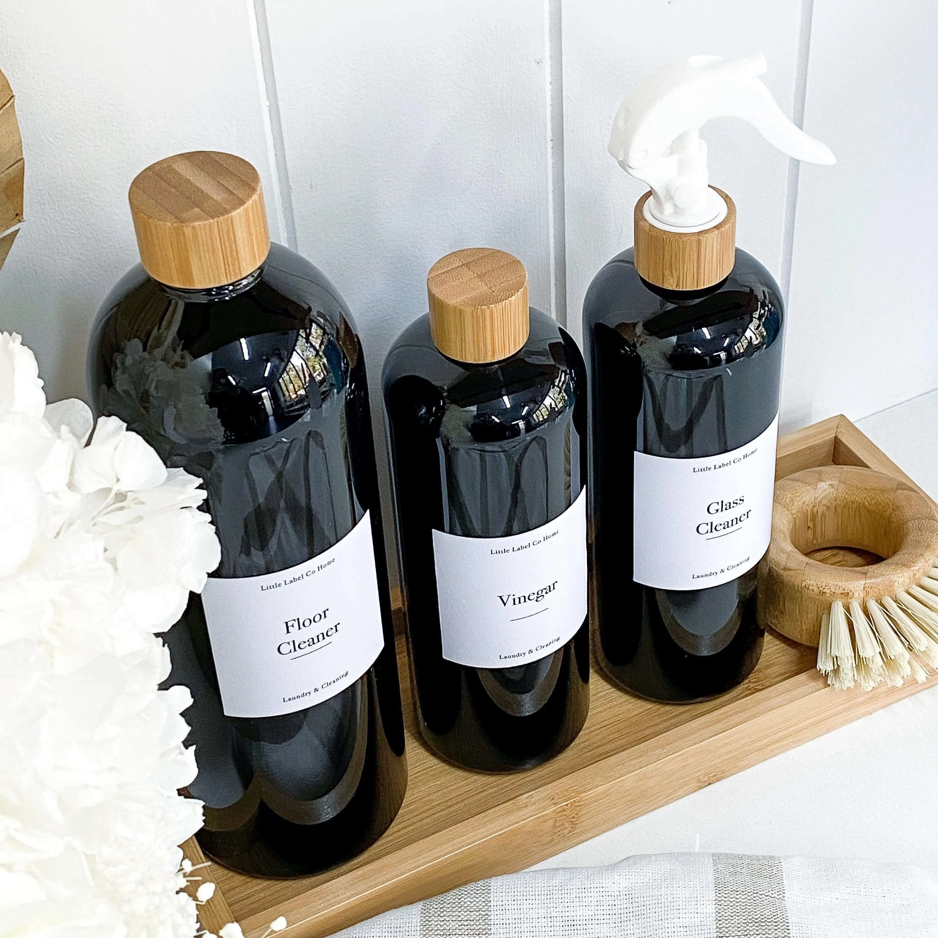 Black Bottle with White Spray - 500ml