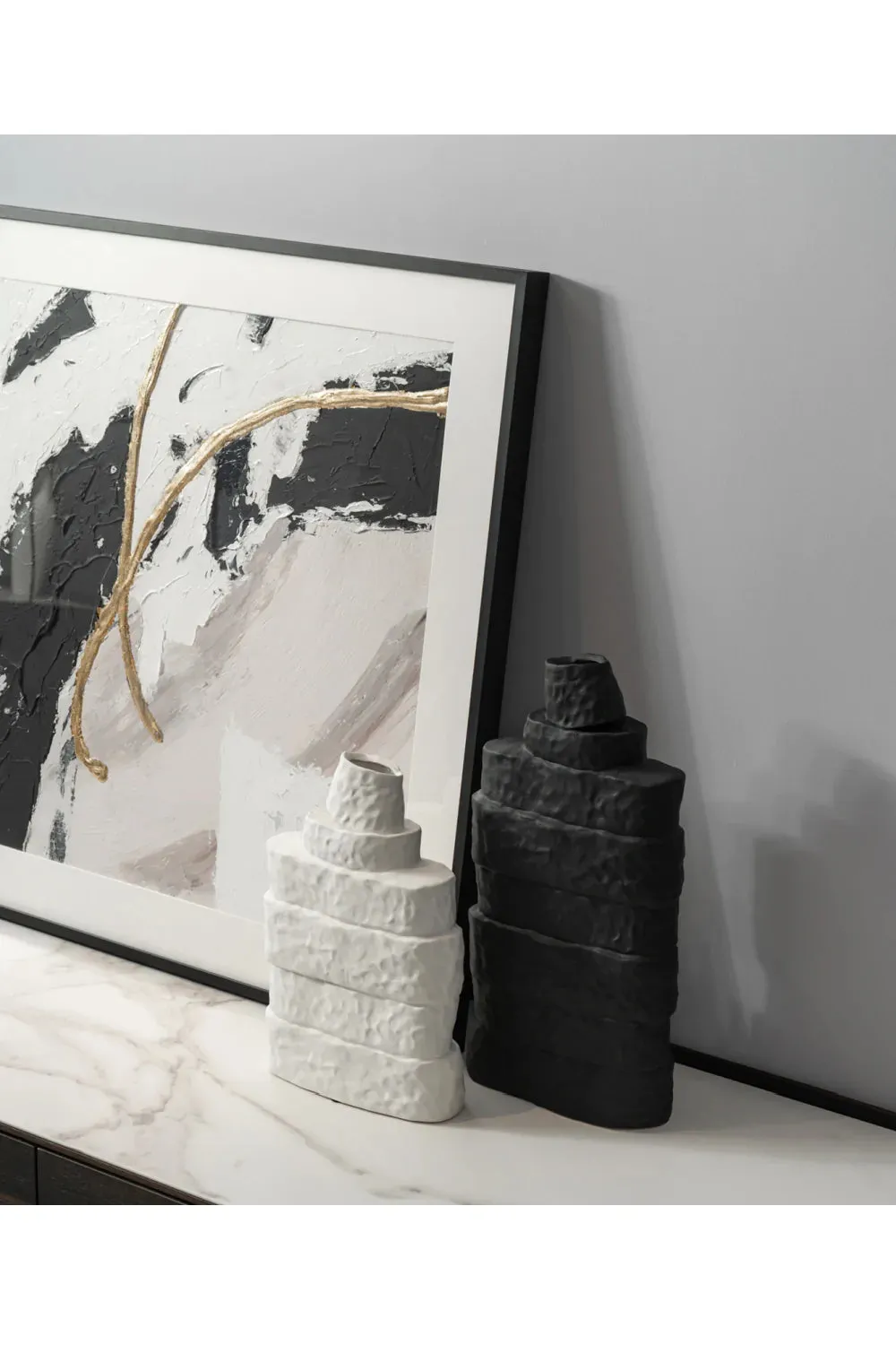 Black Ceramic Modern Vase | Liang & Eimil Girton