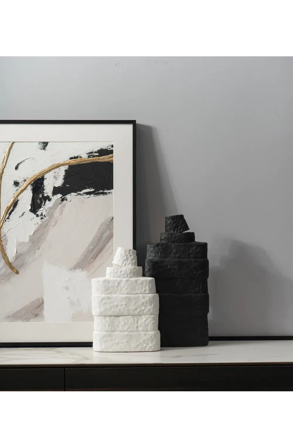 Black Ceramic Modern Vase | Liang & Eimil Girton