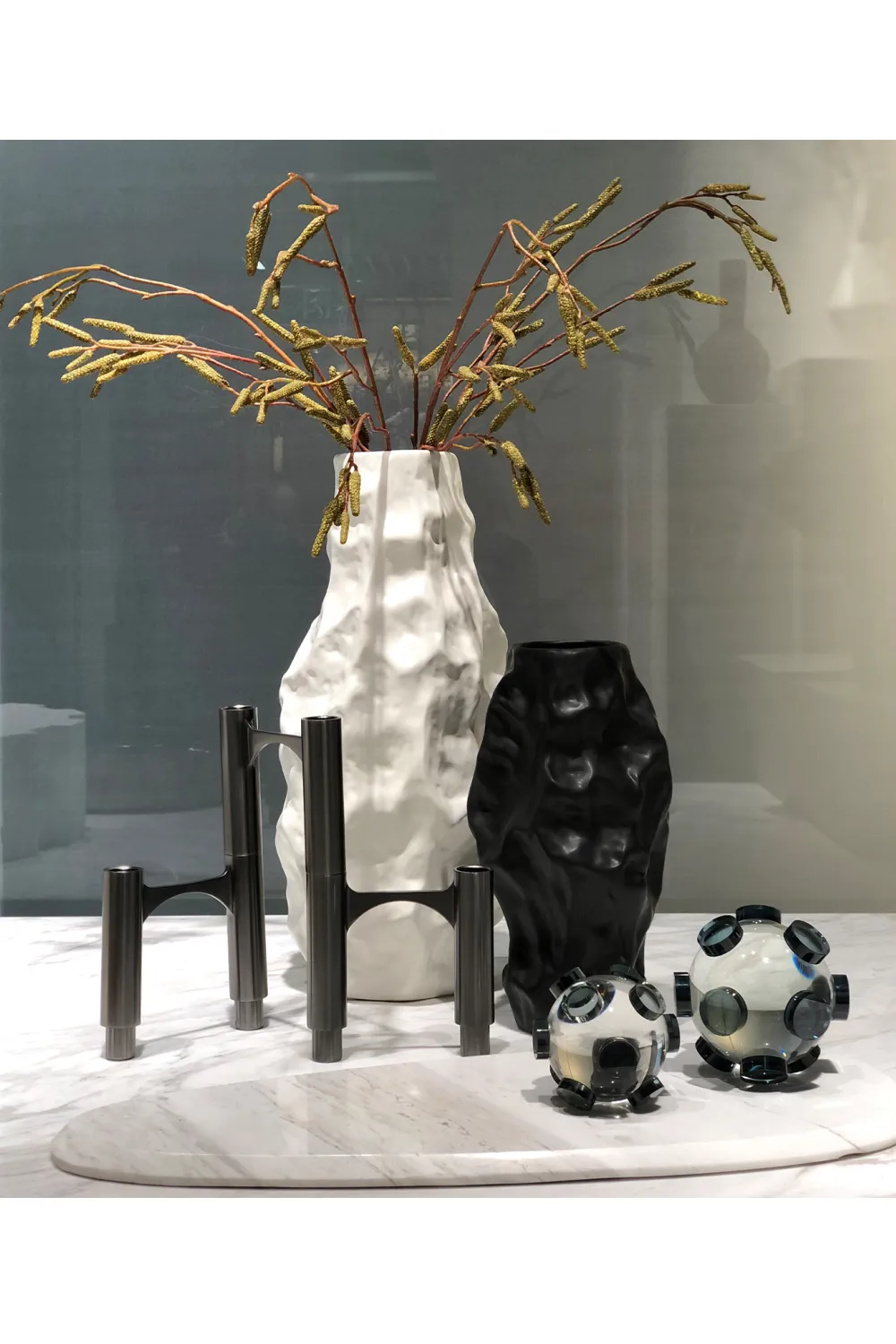 Black Ceramic Organic Vase | Liang & Eimil Adur