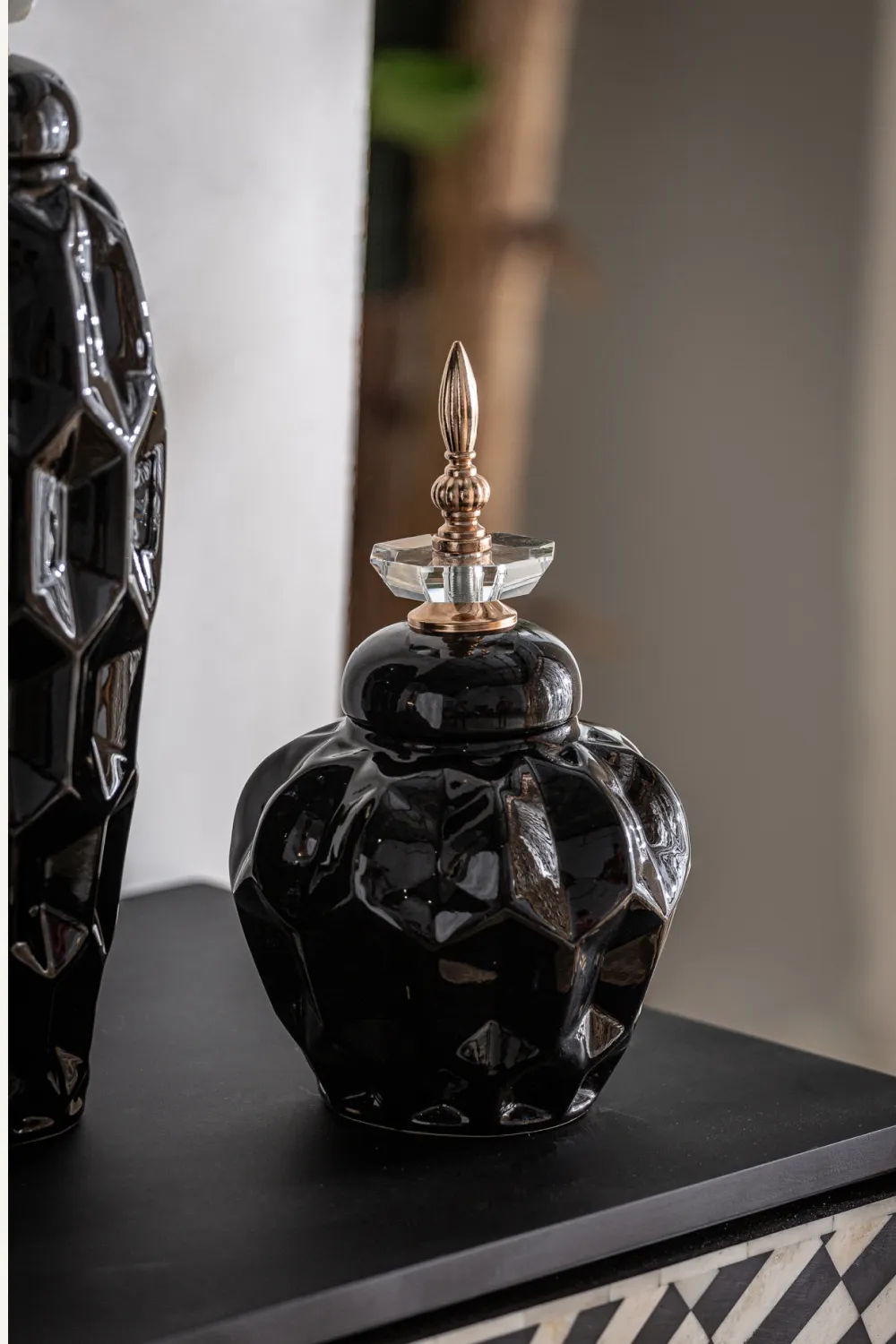 Black Ceramic Oriental Vase S | Vical Home Heyer