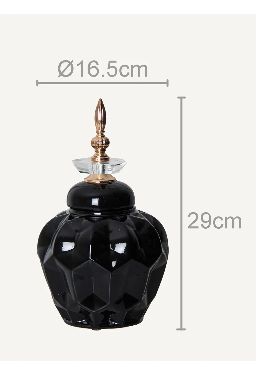 Black Ceramic Oriental Vase S | Vical Home Heyer