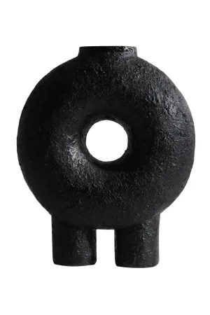 Black Circular Vase | Liang & Eimil Dane Vase,Glass Vase