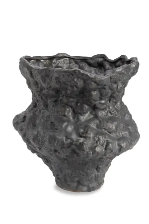 Black Hand-Casted Ceramic Vase | Liang & Eimil Gaia I Vase,Glass Vase