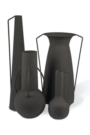 Black Metal Vase | Pols Potten Roman Vase,Glass Vase