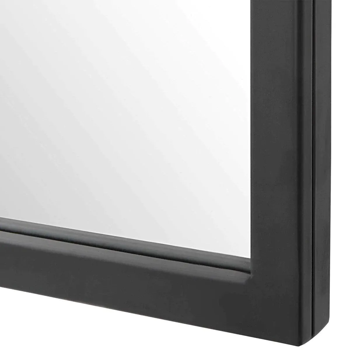 Black Moroccan Inspired Arch Framed Wall Mirror