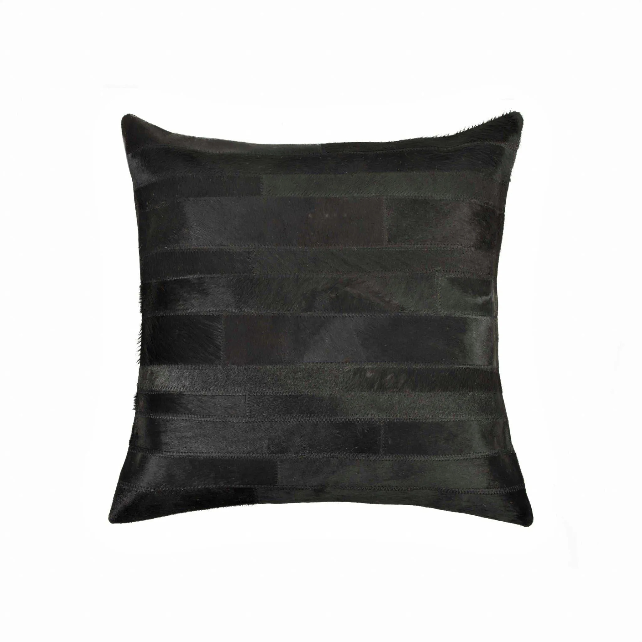 Black Patchwork Cowhide Pillow storage cart, utility cart