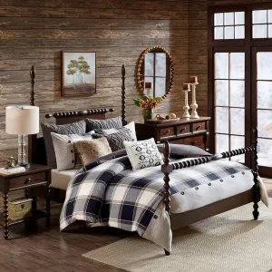Black Plaid Lodge Comforter Duvet Set bedding set, comforter set