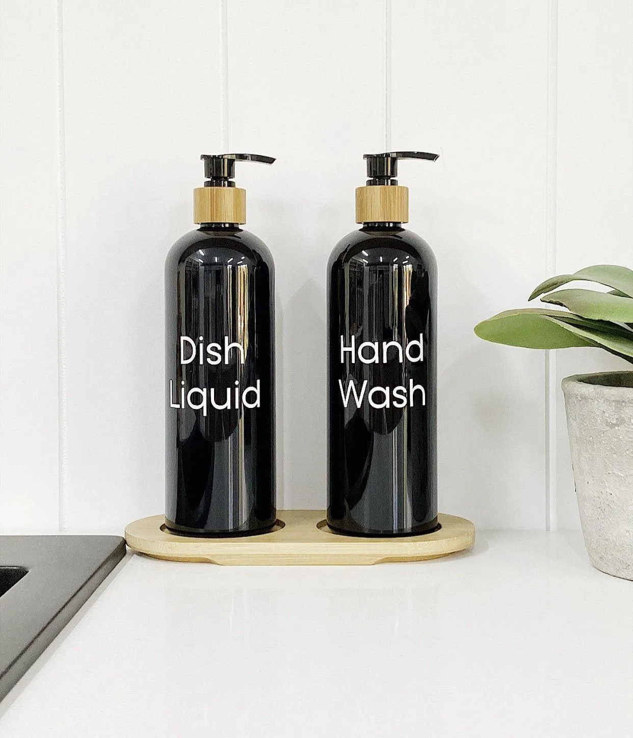 Black Plastic Pump Bottles with Tray Pack - 500ml