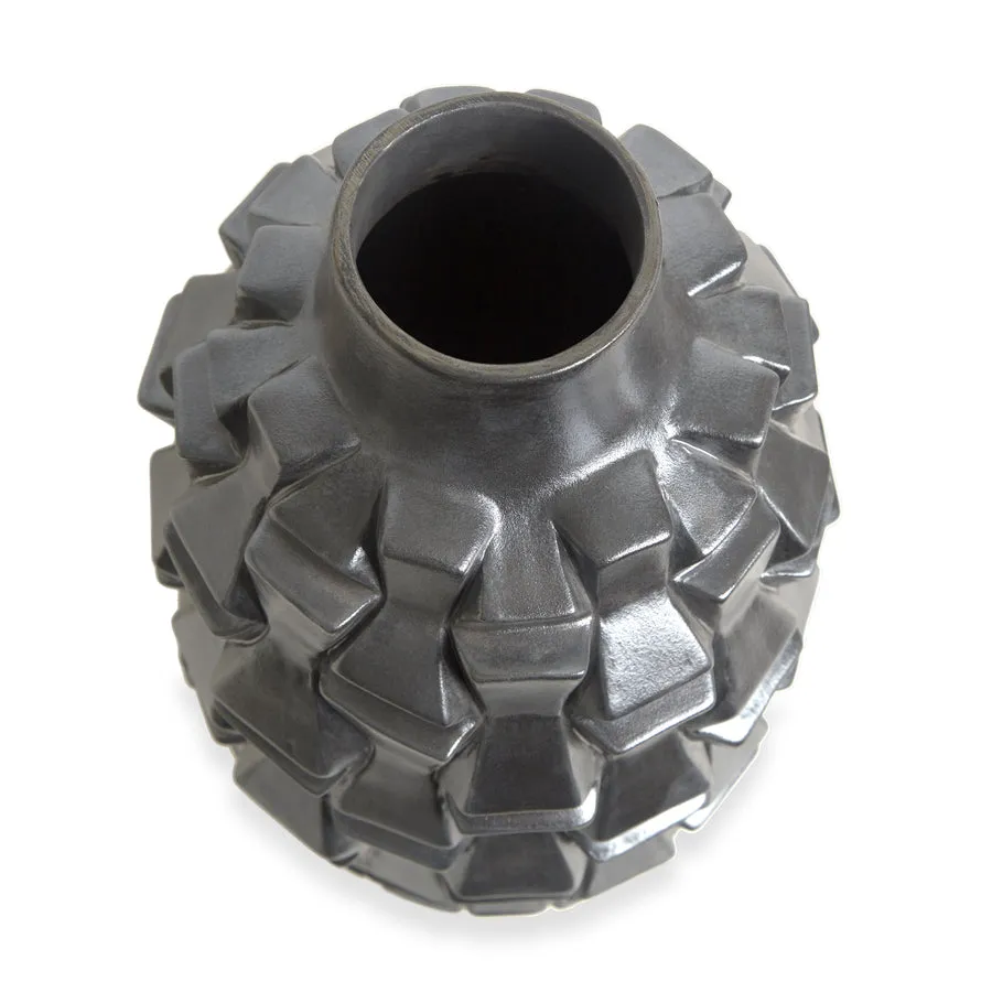 Black Stoneware Bowtie Vase | Jonathan Adler Grenade
