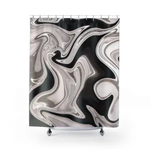 Black White Shower Curtain | Grey Marble Curtain Lighting,Home Lighting