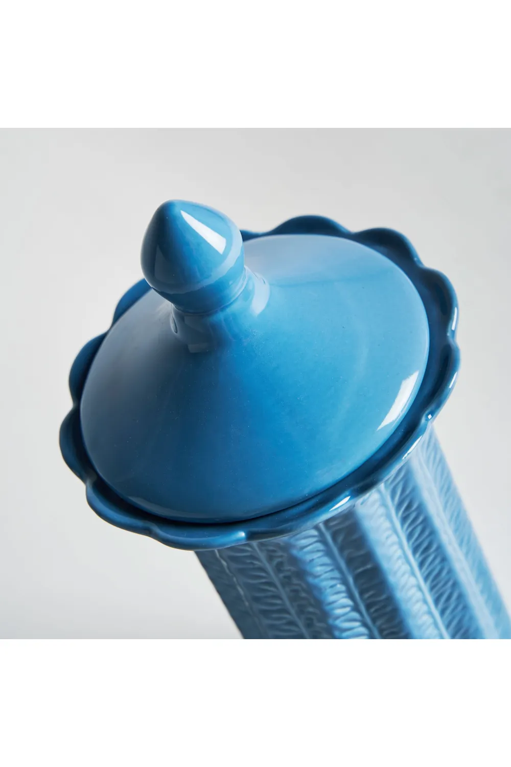 Blue Ceramic Leaves Vase S | Vical Home Zaea