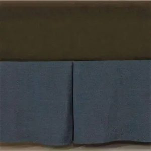 Blue Denim Bed Skirt - King bed skirt, dust ruffle