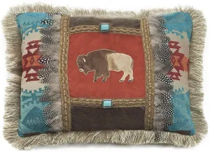 Blue Dorado Feathered Buffalo Pillow luxury bedding, duvet cover