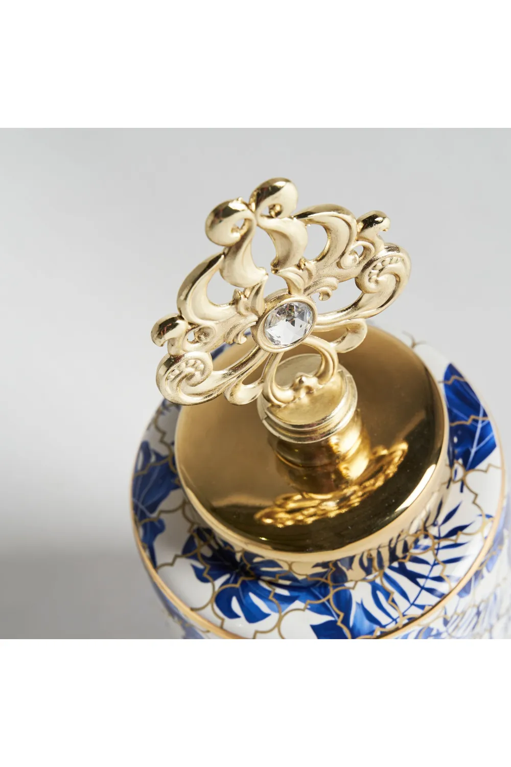 Blue Leaves Ceramic Vase L | Vical Home Bear