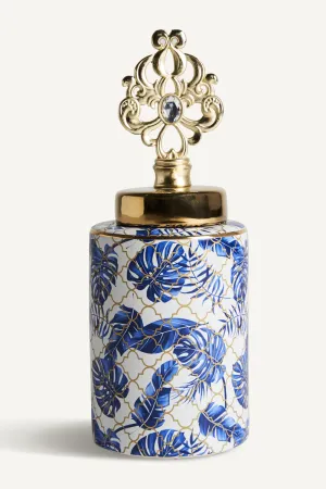 Blue Leaves Ceramic Vase L | Vical Home Bear Vase,Glass Vase