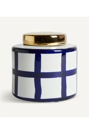 Blue Lined Ceramic Vase S | Vical Home Juno Vase,Glass Vase