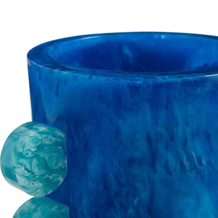 Blue Marbleized Vase | Jonathan Adler Mustique Disc