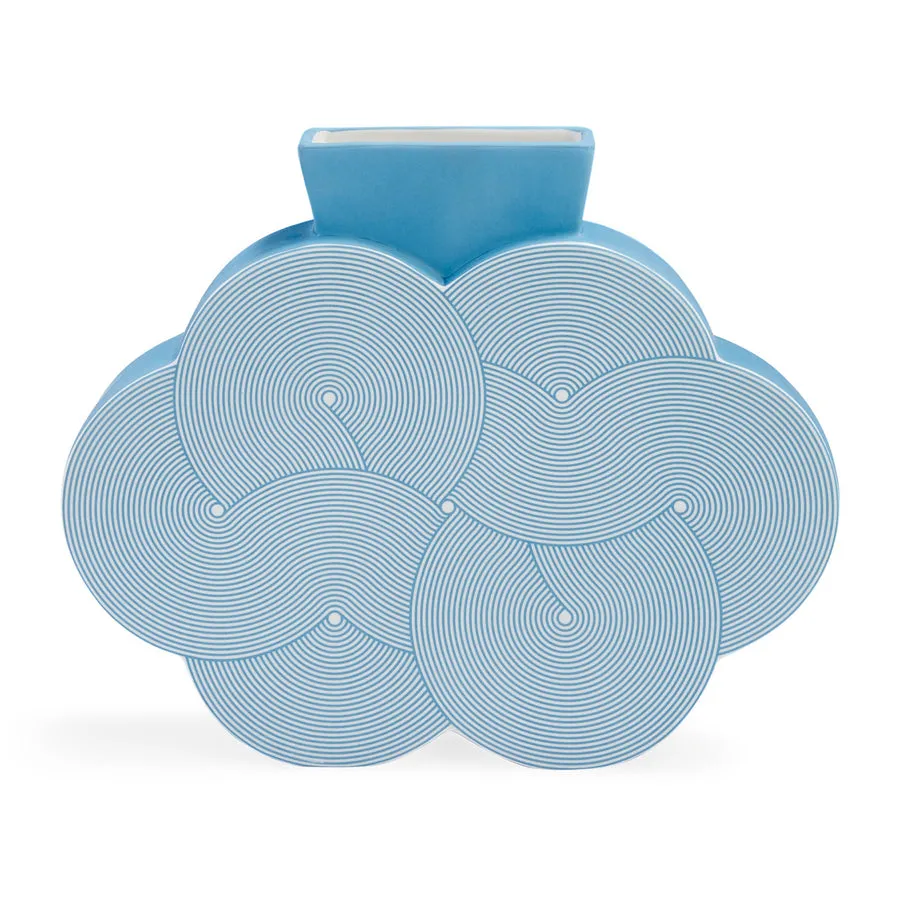 Blue Porcelain Cloud Vase | Jonathan Adler Pompidou Vase,Glass Vase