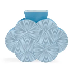 Blue Porcelain Cloud Vase | Jonathan Adler Pompidou Vase,Glass Vase