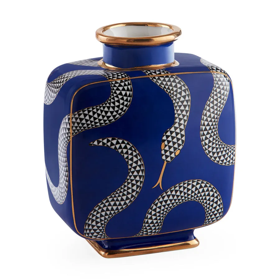 Blue Porcelain Square Vase | Jonathan Adler Eden