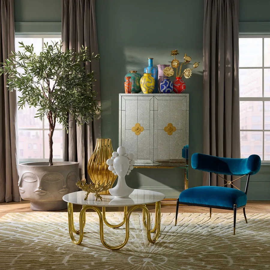 Blue Porcelain Square Vase | Jonathan Adler Eden