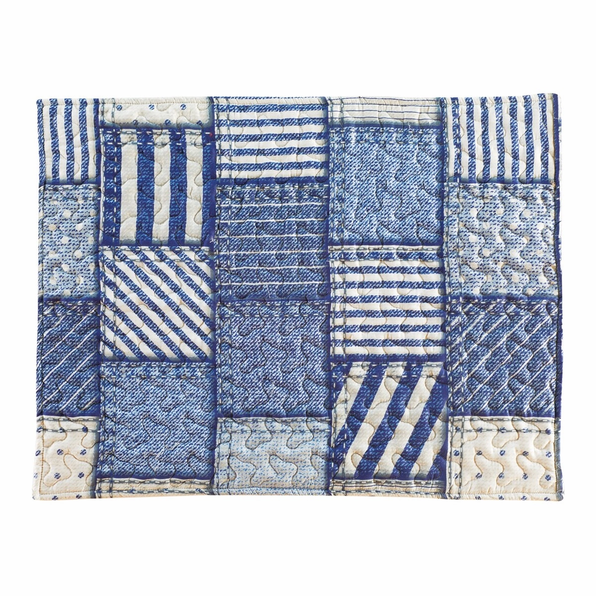 Blue Jean Denim Styled Patch Pillow Sham Cover pillowcases,cotton pillow covers,bed linen