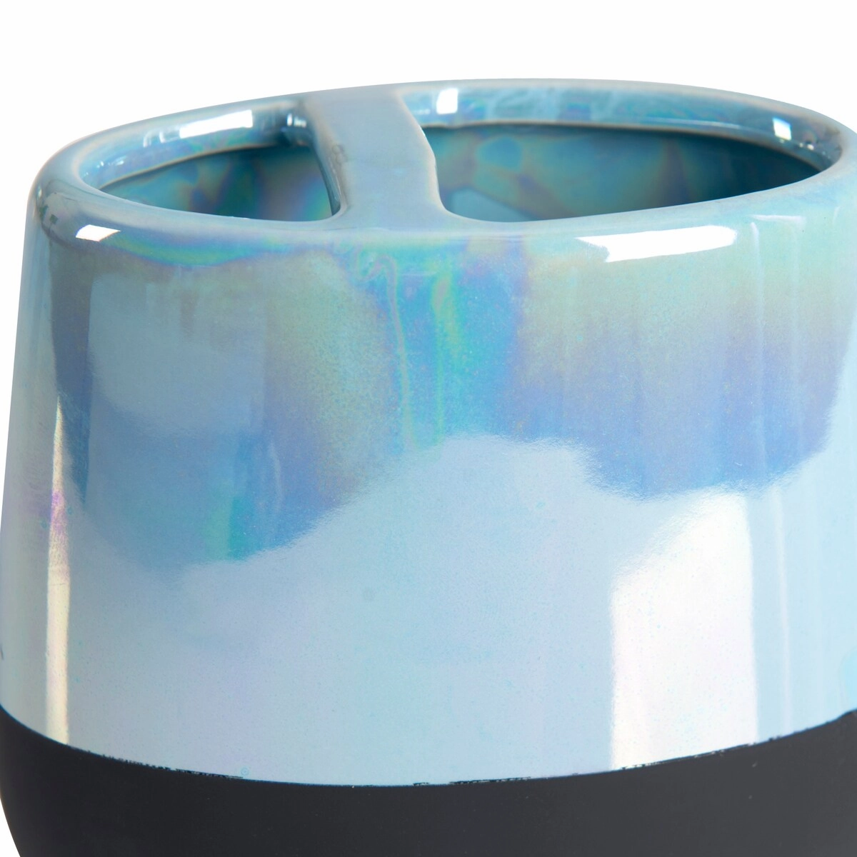 Blue Poppies Toothbrush Holder - 4.09" x 2.48" x 4.09"