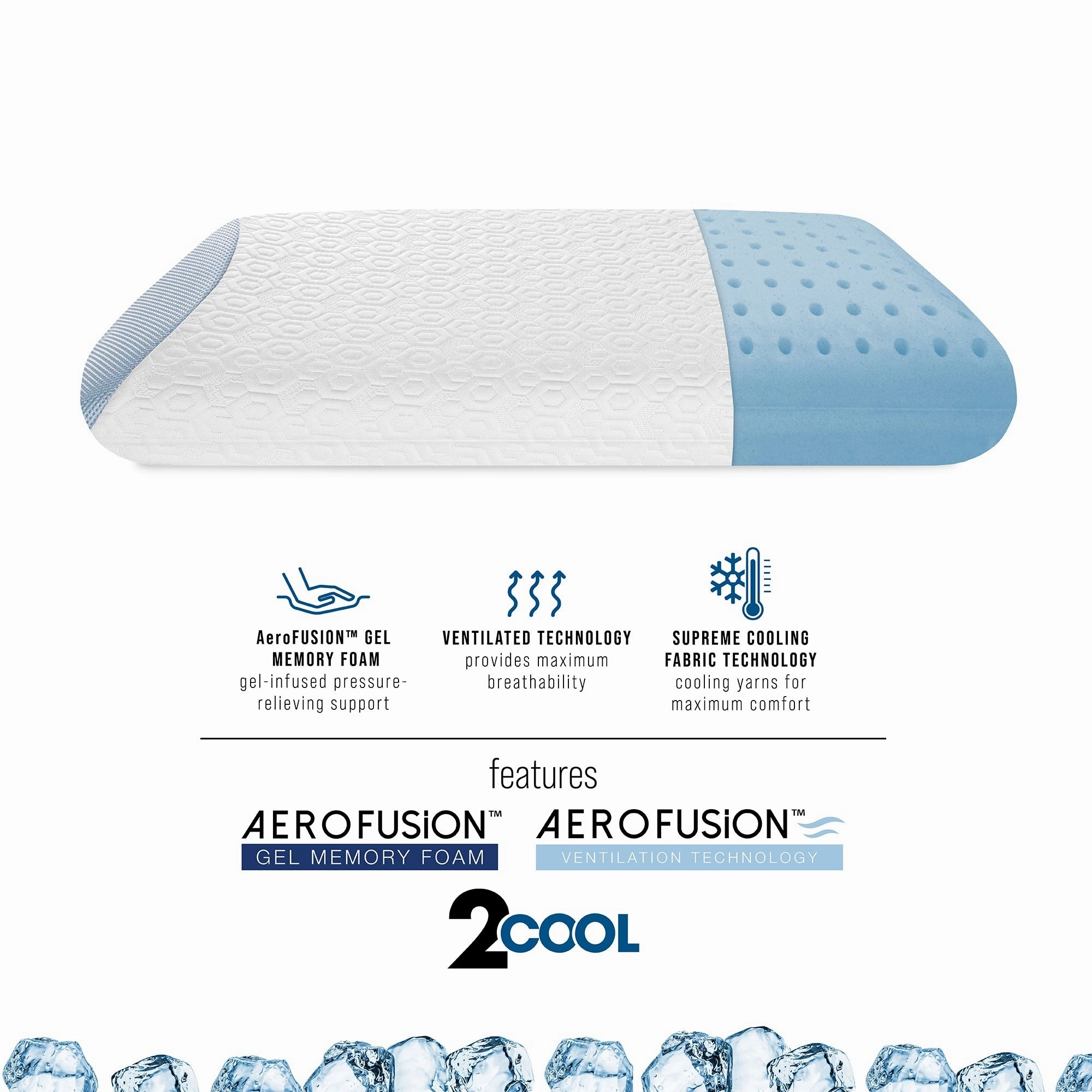 Bodipedic Supreme Cool AeroFusion Memory Foam Bed Pillow