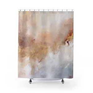 Boho Abstract Shower Curtain | Blush Beige, Rust Lighting,Home Lighting
