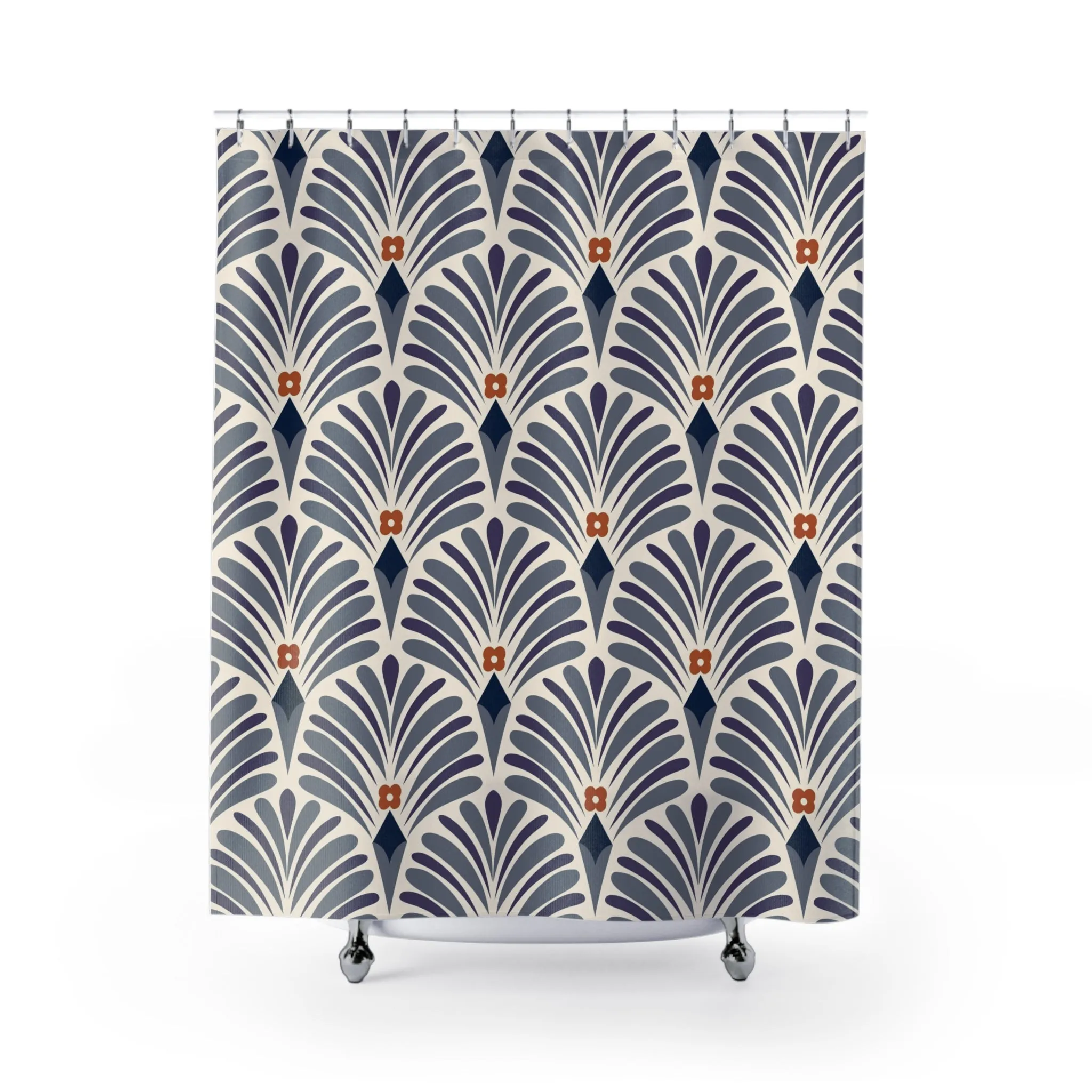 Boho Shower Curtain | Art Deco Grey Plum Purple Beige Lighting,Home Lighting