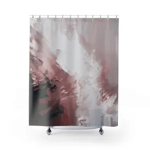 Boho Shower Curtain | Burgundy Grey White Fabric Curtain Lighting,Home Lighting