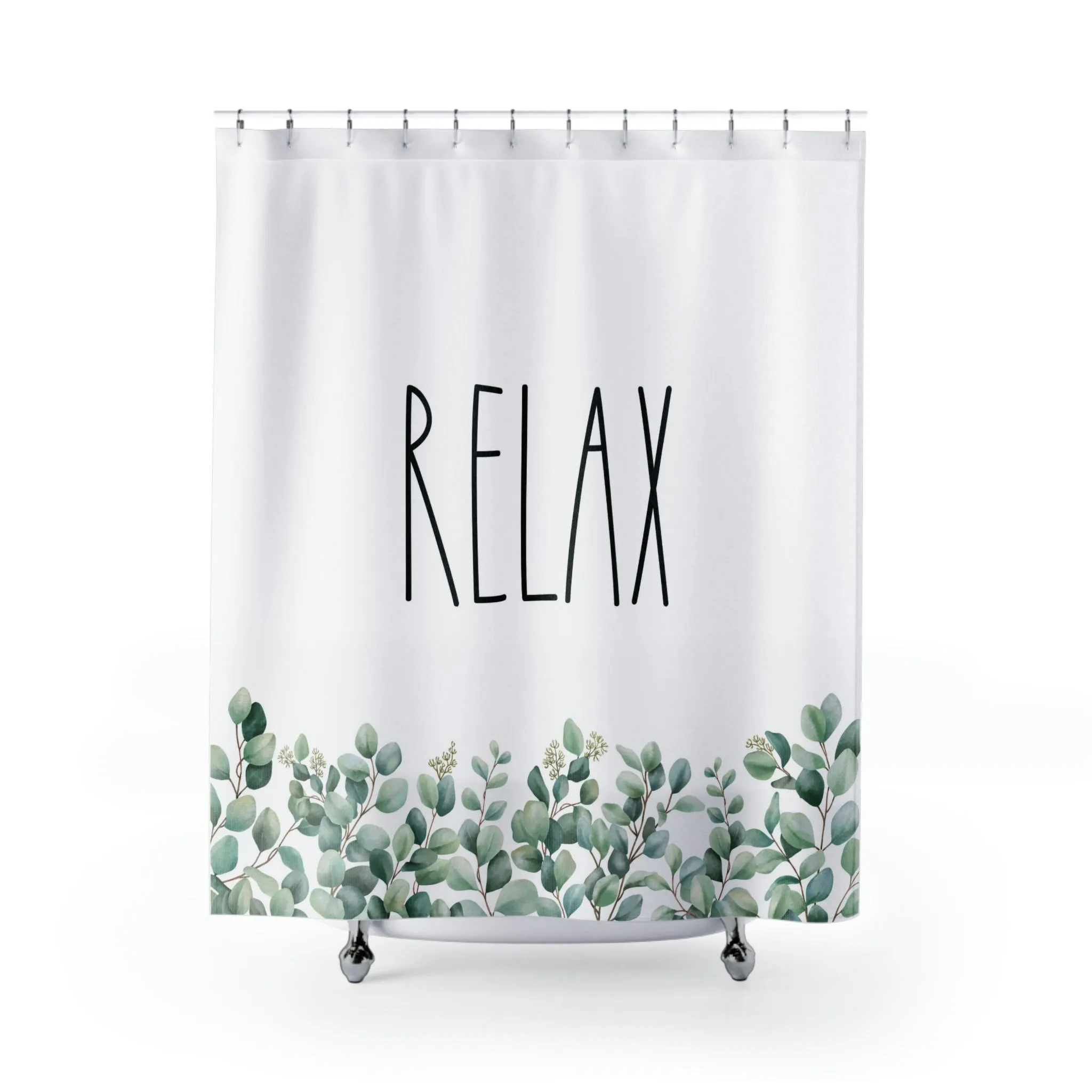 boho shower curtain | Floral Leaves | Relax Sage Green Leaves Lighting,Home Lighting