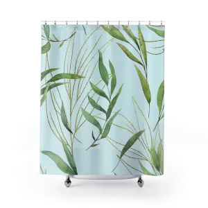 boho shower curtain | floral mint green blue Lighting,Home Lighting