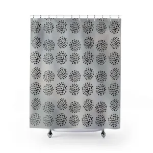 Boho Shower Curtain | Grey Black | Abstract Minimalist Lighting,Home Lighting