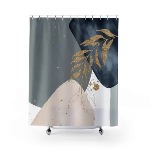 Boho Shower Curtain | Grey, Ivory, Navy Blue, Neutral Bathroom Decor Lighting,Home Lighting