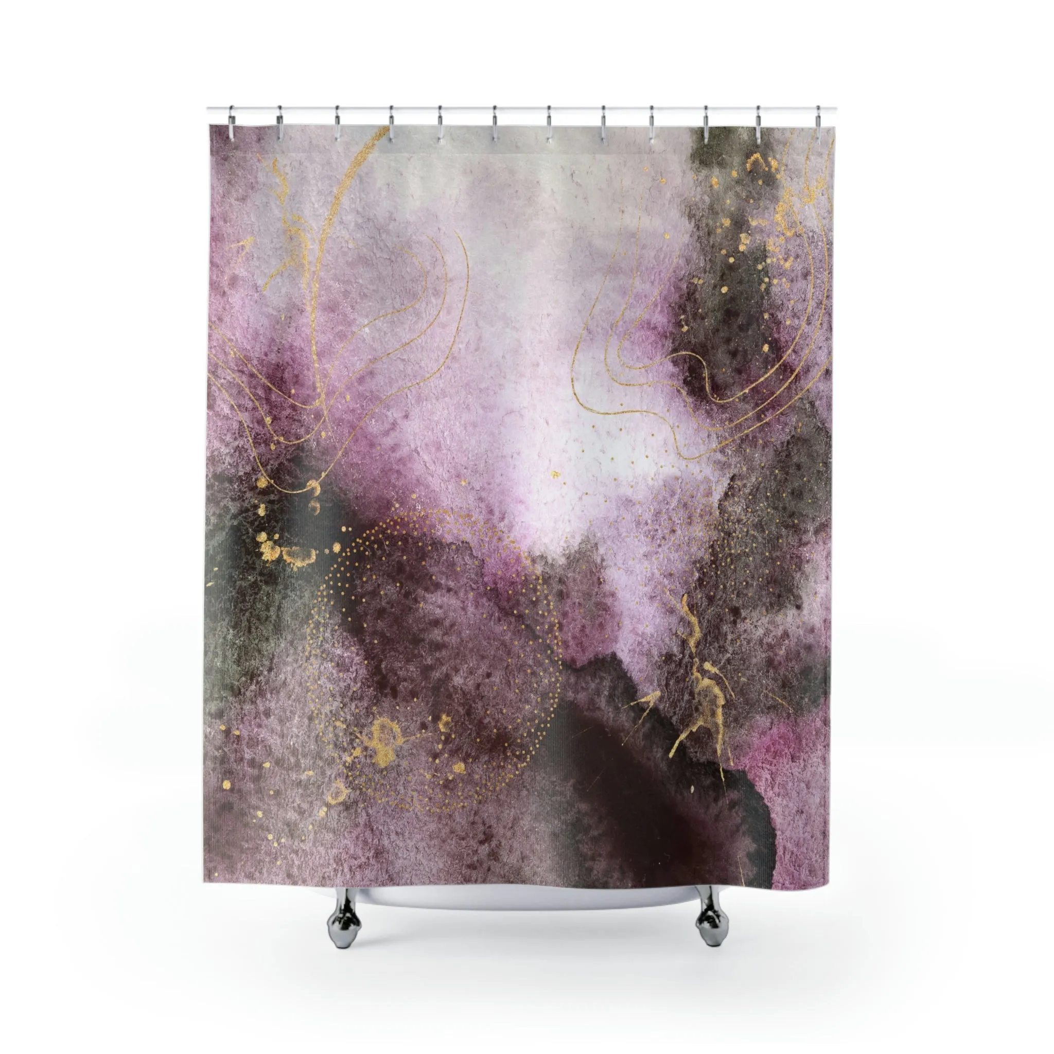 Boho Shower Curtain | Lilac Purple Ombre Lighting,Home Lighting