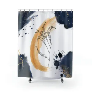 boho shower curtain | Navy Blue Beige White Lighting,Home Lighting